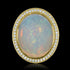 15.47ct Opal Ring with 0.26tct Diamonds set in 14K Yellow Gold