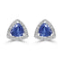 0.95ct Tanzanite Earrings with 0.22tct Diamond set in 14K White Gold