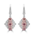 0.36tct Pink Diamond Earring with 0.75tct Diamonds set in 14K Two Tone Gold