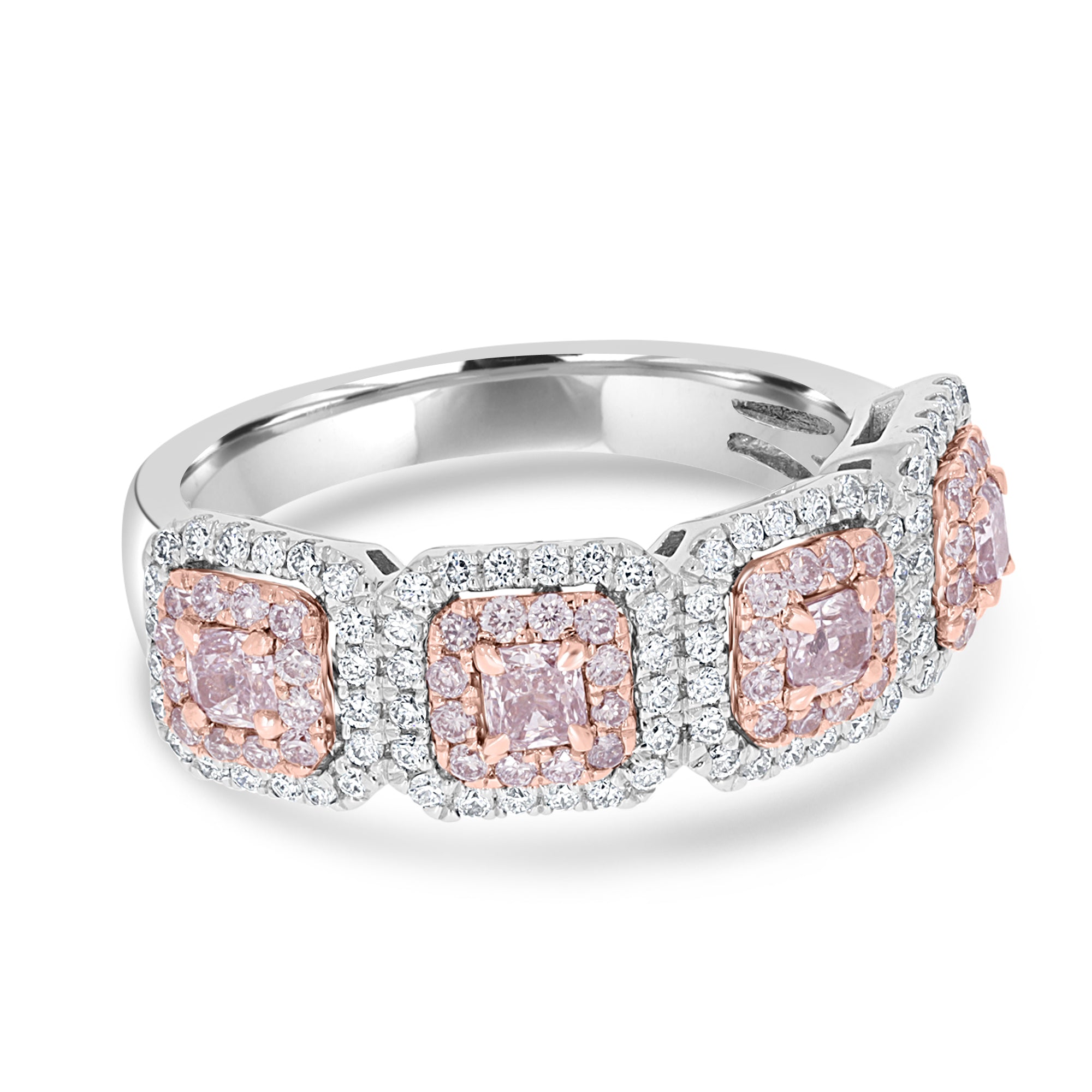 Gorgeous 14K Rose Gold and Pink Diamond (.45ct) Engagement Ring - Pink  Diamond Rings