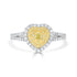 0.12ct Yellow Diamond Rings with 0.36tct Diamond set in 14K Two Tone Gold