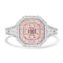 0.09ct Pink Diamond Rings with 0.54tct Diamond set in 14K Two Tone Gold