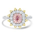 0.17ct Pink Diamond Rings with 1.01tct Diamond set in 14K Two Tone Gold