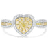 0.21ct Yellow Diamond Rings with 0.46tct Diamond set in 14K Two Tone Gold