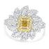 0.59ct Yellow Diamond Rings with 0.97tct Diamond set in 14K Two Tone Gold
