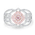 0.18ct Pink Diamond Rings with 0.65tct Diamond set in 14K Two Tone Gold