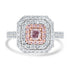 0.33ct Pink Diamond Rings with 0.92tct Diamond set in 14K Two Tone Gold