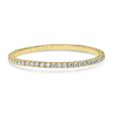 6.06tct Diamond Bangles with -tct - set in 14K Yellow Gold
