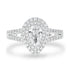 0.54ct Diamond Ring with 0.46tct Diamonds set in 950 Platinum