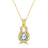 1.12ct Aquamarine Pendant with 0.18tct Diamonds set in 14K Yellow Gold