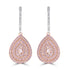 0.12tct Pink Diamond Earring with 1.19tct Diamonds set in 14K Two Tone Gold