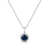 1.19ct Sapphire Pendant with 0.23tct Diamonds set in 14K White Gold