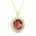 18.74ct Tourmaline Pendant with 0.83tct Diamonds set in 18K Yellow Gold