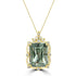 17.7ct Prasiolite Pendant with 0.26tct Diamonds set in 18K Yellow Gold