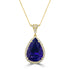 11.84ct Amethyst Pendant with 0.4tct Diamonds set in 18K Yellow Gold