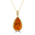 14.77ct Fire Opal Pendant with 0.52tct Diamonds set in 18K Yellow Gold