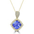 10.61ct Tanzanite Pendant with 0.83tct Diamonds set in 18K Yellow Gold