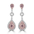 0.26tct Pink Diamond Earring with 0.98tct Diamonds set in 18K Two Tone Gold