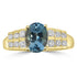 1.31ct Aquamarine Rings with 0.35tct Diamond set in 18K Yellow Gold