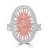 0.11ct Pink Diamond Rings with 0.8tct Diamond set in 18K Two Tone Gold