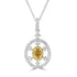 0.15ct Yellow Diamond Pendants with 0.46tct Diamond set in 18K Two Tone Gold