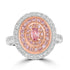 0.18ct Pink Diamond Rings with 0.86tct Diamond set in 18K Two Tone Gold