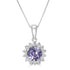 0.84ct Sapphire Pendants with 0.2tct Diamond set in 18K White Gold
