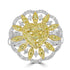 1.01ct Yellow Diamond Rings with 0.67tct Diamond set in 18K Two Tone Gold