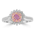 0.26ct Pink Diamond Rings with 0.5tct Diamond set in 18K Two Tone Gold