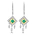0.467ct Emerald Earrings with 0.91tct Diamond set in 18K Two Tone Gold