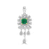 0.281ct Emerald Pendants with 0.265tct Diamond set in 18K Two Tone Gold