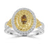 0.20ct Orange Diamond Rings with 0.74tct Diamond set in 18K Two Tone Gold