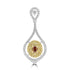 0.174ct Orange Diamond Pendants with 0.683tct Diamond set in 18K Two Tone Gold