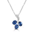 0.65ct Sapphire Pendants with 0.02tct Diamond set in 18K White Gold