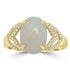 2.32ct Opal Rings with 0.15tct Diamond set in 18K Yellow Gold