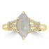 1.48ct Opal Rings with 0.11tct Diamond set in 18K Yellow Gold