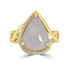 3.63ct Opal Rings with 0.1tct Diamond set in 18K Yellow Gold