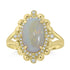 2.1ct Opal Rings with 0.16tct Diamond set in 18K Yellow Gold