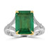 4.41ct Emerald Rings with 0.17tct Diamond set in 18K Two Tone Gold
