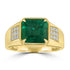 4.49ct Emerald Rings with 0.3tct Diamond set in 18K Yellow Gold