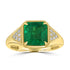2.56ct Emerald Rings with 0.11tct Diamond set in 18K Yellow Gold