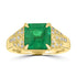 2.68ct Emerald Rings with 0.14tct Diamond set in 18K Yellow Gold