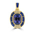 6.84ct Tanzanite Pendants with 0.09tct Diamond set in 18K Yellow Gold