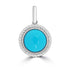 3.21ct Turquoise Pendants with -tct - set in 18K White Gold