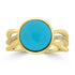 4.38ct Turquoise Rings with 0.08tct Diamond set in 18K Yellow Gold