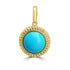 3.74ct Turquoise Pendants with -tct - set in 18K Yellow Gold