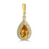1.61ct Imperial Topaz Pendants with 0.375tct Diamond set in 18K Yellow Gold