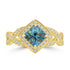 1.51ct Aquamarine Rings with 0.33tct Diamond set in 18K Yellow Gold