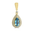 1.49ct Aquamarine Pendants with 0.38tct Diamond set in 18K Yellow Gold