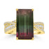 6.96ct Tourmaline Rings with 0.43tct Diamond set in 18K Yellow Gold